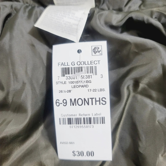 Nwt First Impression animal print fur vest.6-9M - Picture 4 of 5